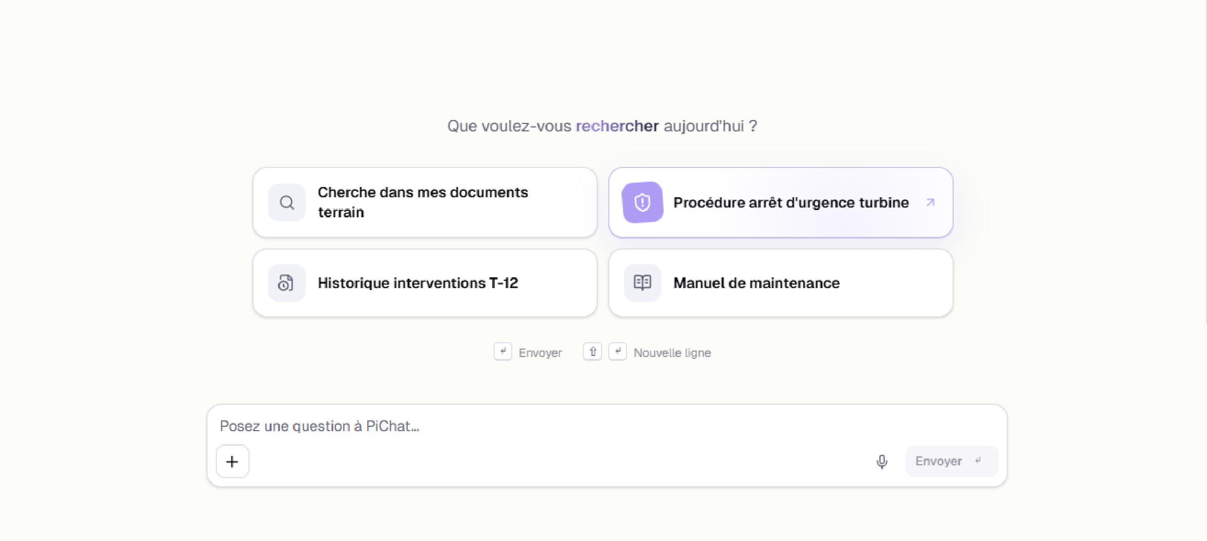 Industrie & Opérations – PI Chat interface